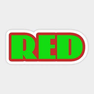 Red and green design! Sticker